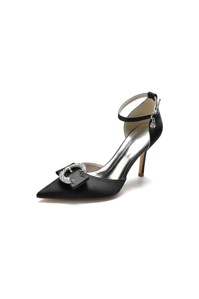 Buckle Strap Pointed Toe High Heels