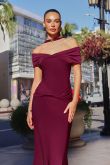 Afton Maxi Off The Shoulder With Halter Strap ITY Dress