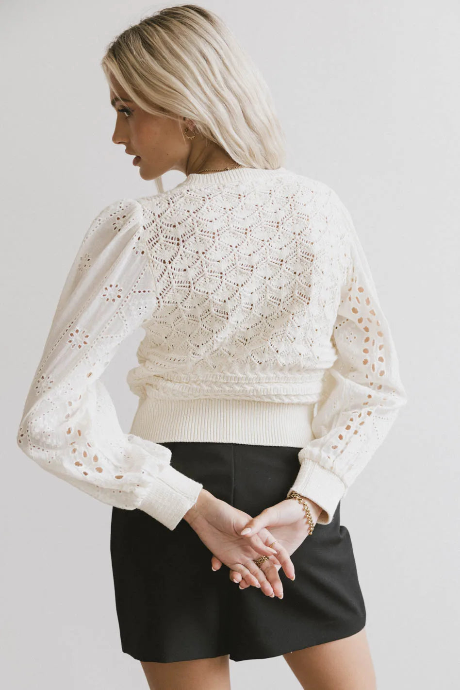 Tamsin Knit Cardigan in Cream FINAL SALE
