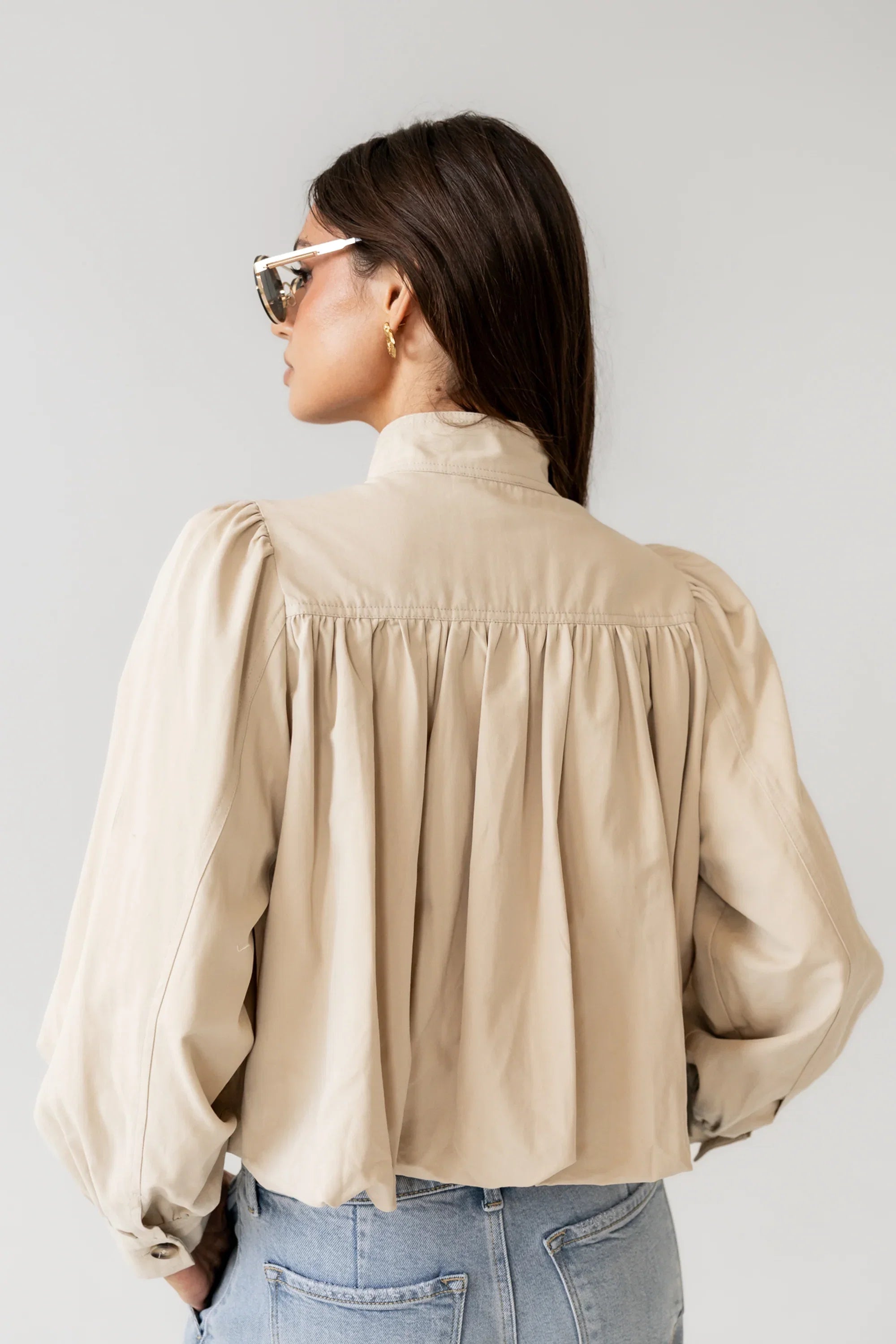 Londyn Bubble Jacket in Tan