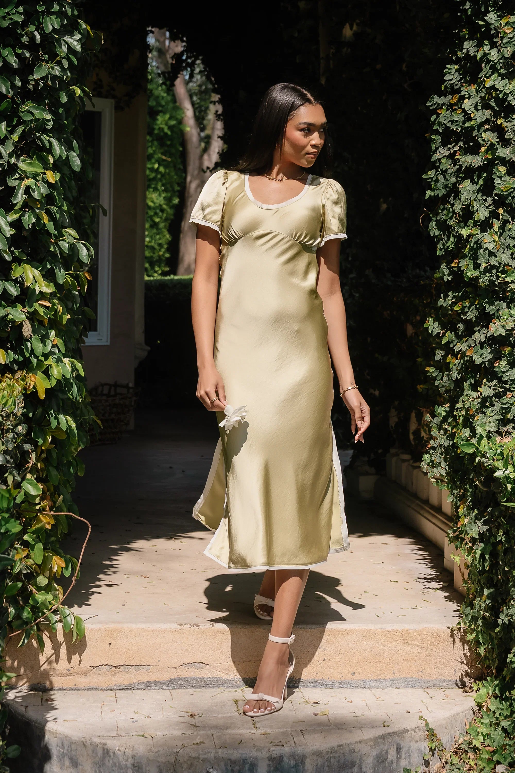 Austia Midi Dress in Green