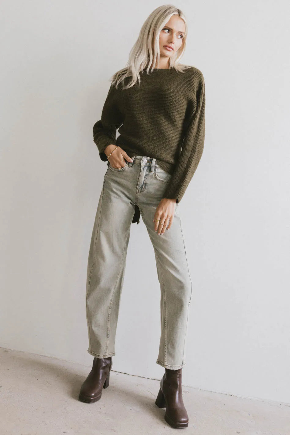 Frenchie Barrel Jean FINAL SALE