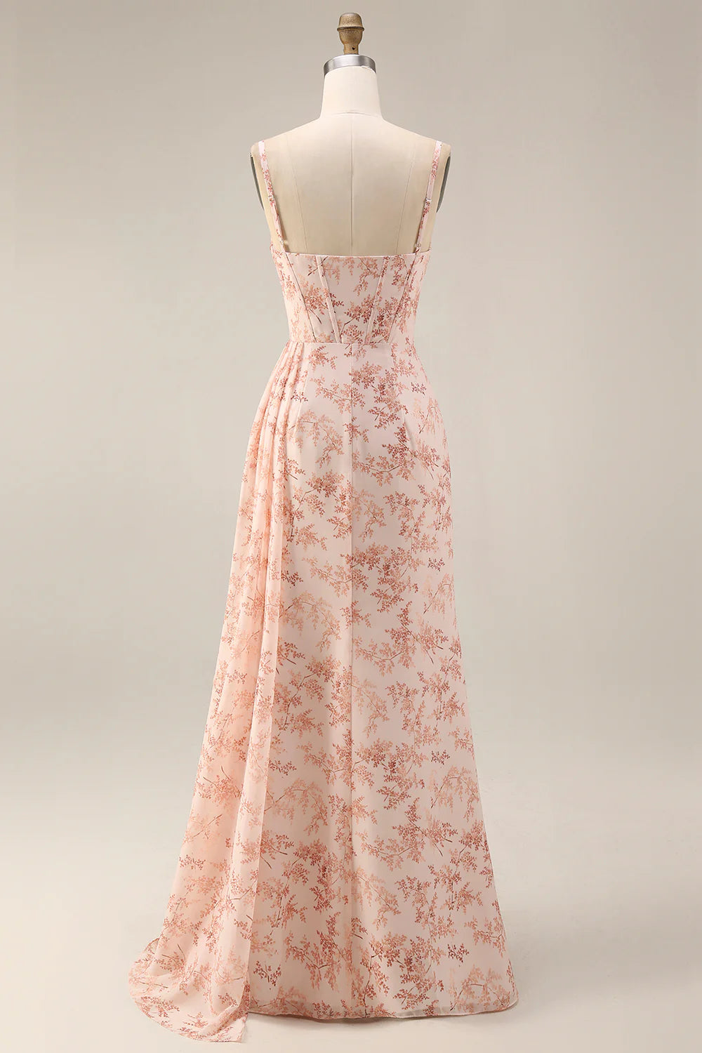 Dusty Sage Sheath Spaghetti Straps Pleated Long Bridesmaid Dress with Slit