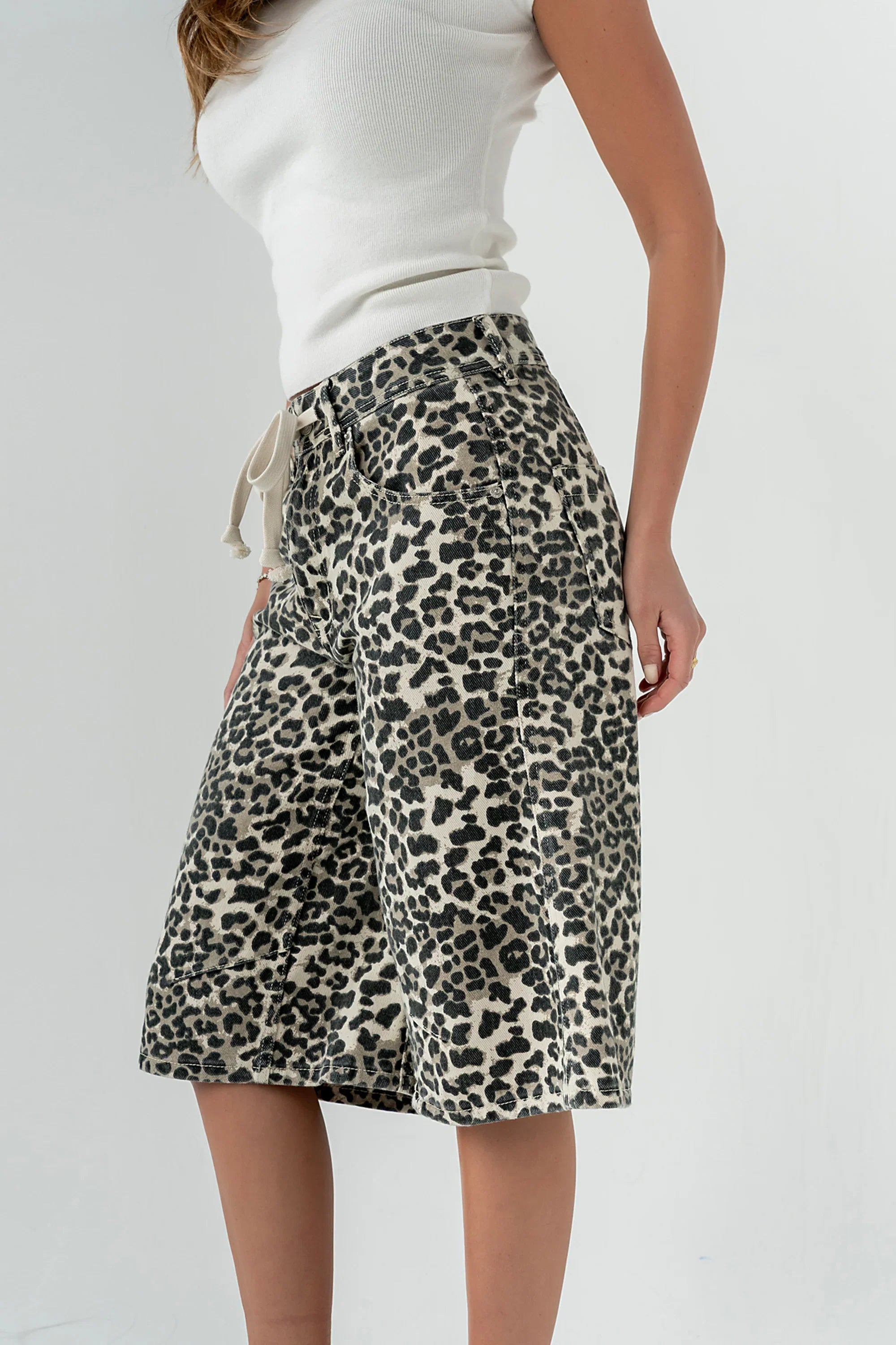 Briggs Leopard Barrel Jorts