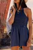 Bonnie Smocked Romper in Blue FINAL SALE