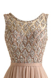 Sparkly Beaded Long Tulle Bridesmaid Prom Dress