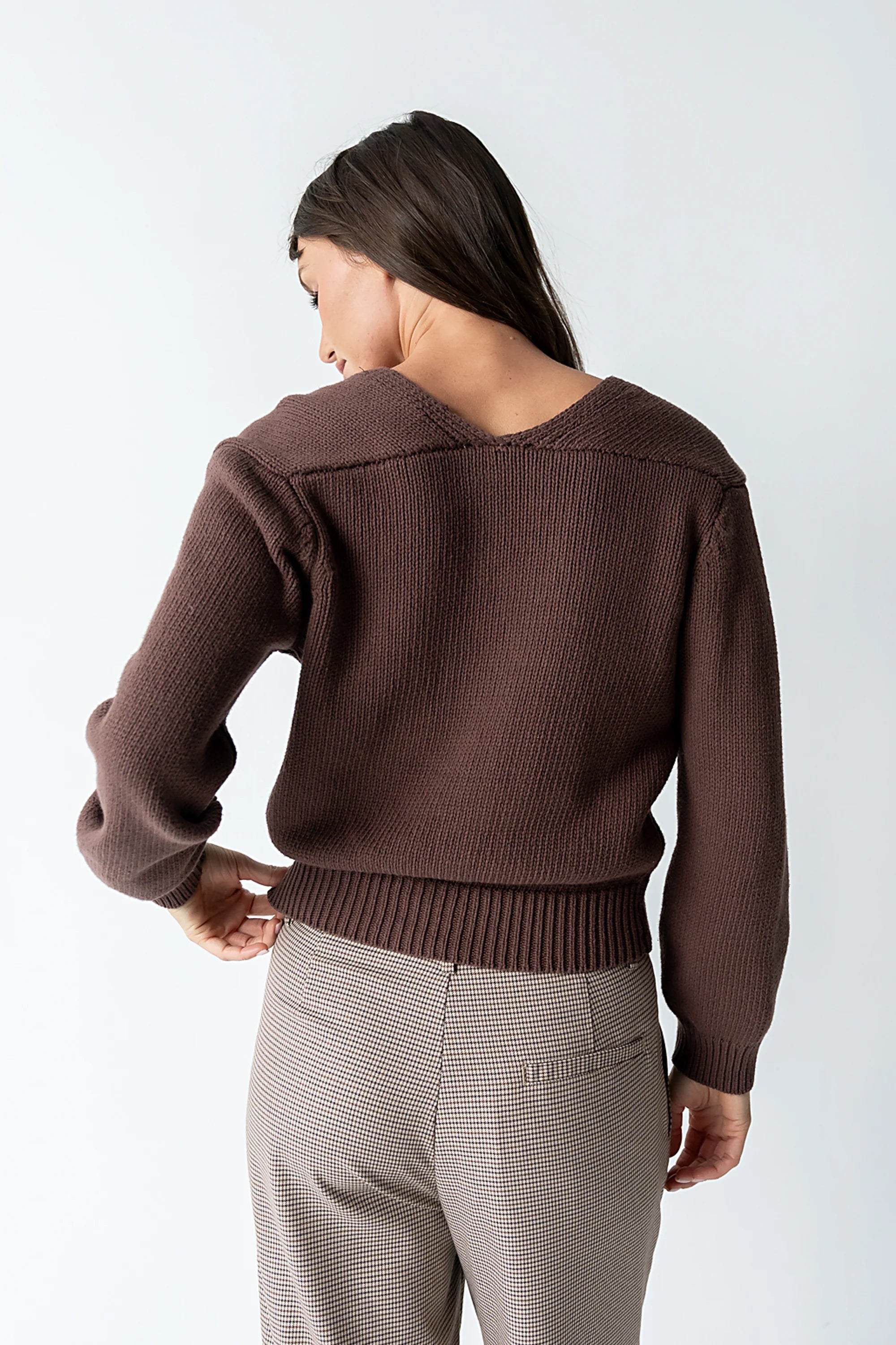 Marlie Knit Cardigan in Brown