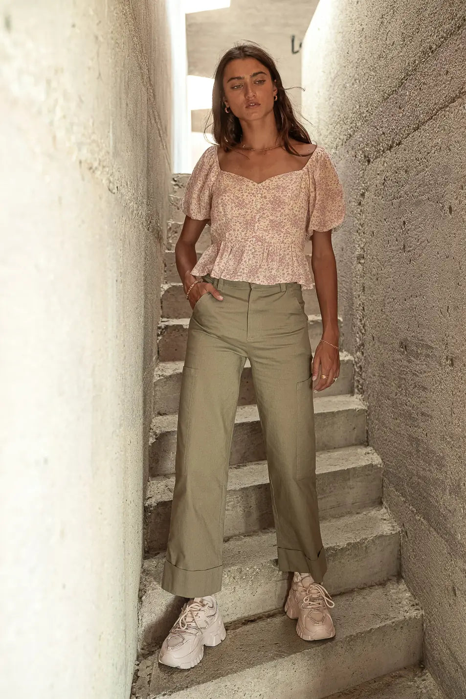 Kienna Cargo Pants in Olive FINAL SALE
