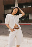 Lyla Collared Lace Top in Ivory FINAL SALE