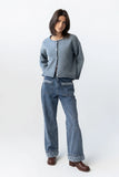 Carlie Knit Cardigan in Light Blue