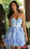 26448 Ava Presley Sweetheart Ruffle Mini Dress