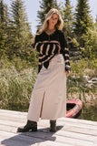 Sambria Corduroy Skirt in Khaki FINAL SALE