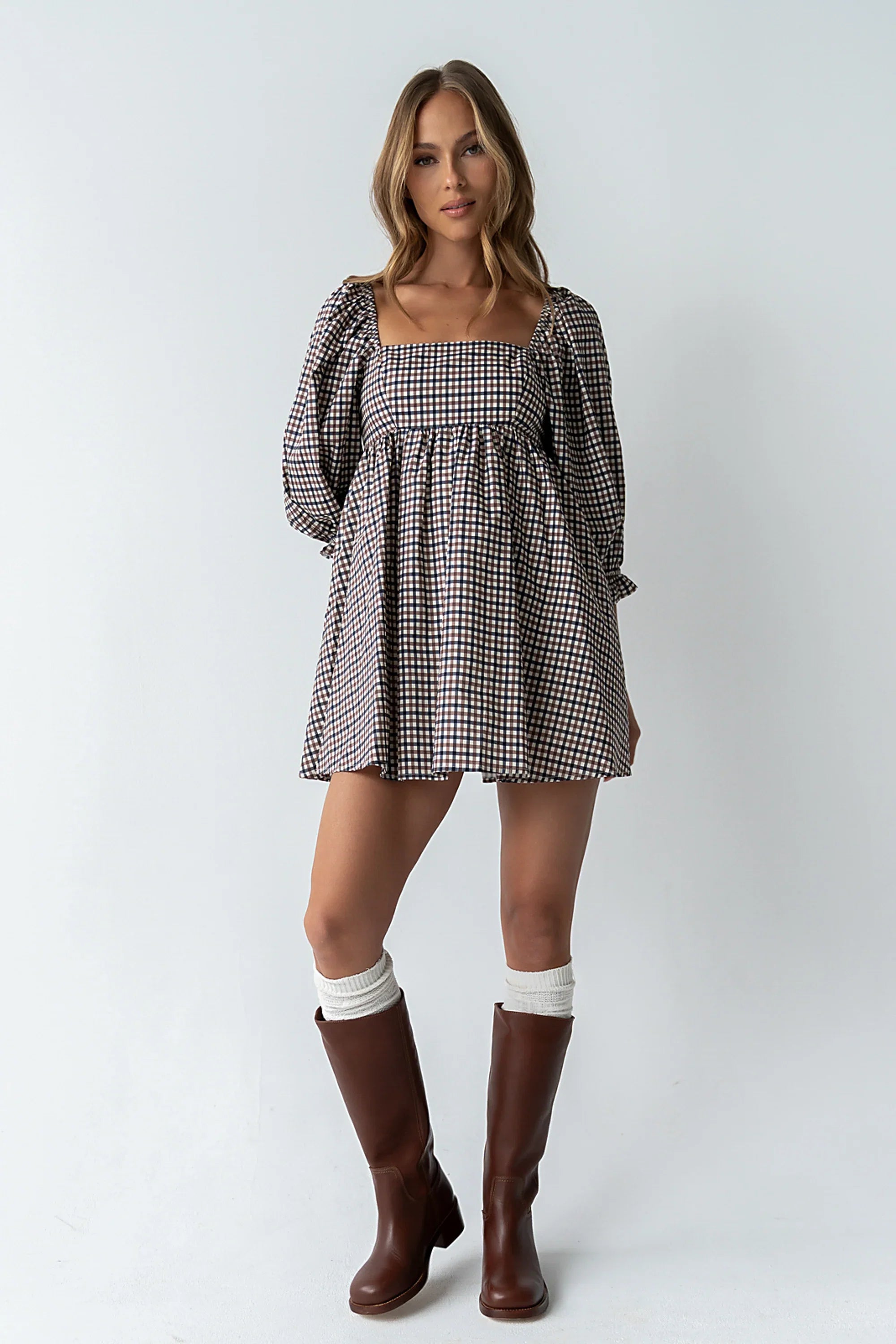 Wren Gingham Mini Dress