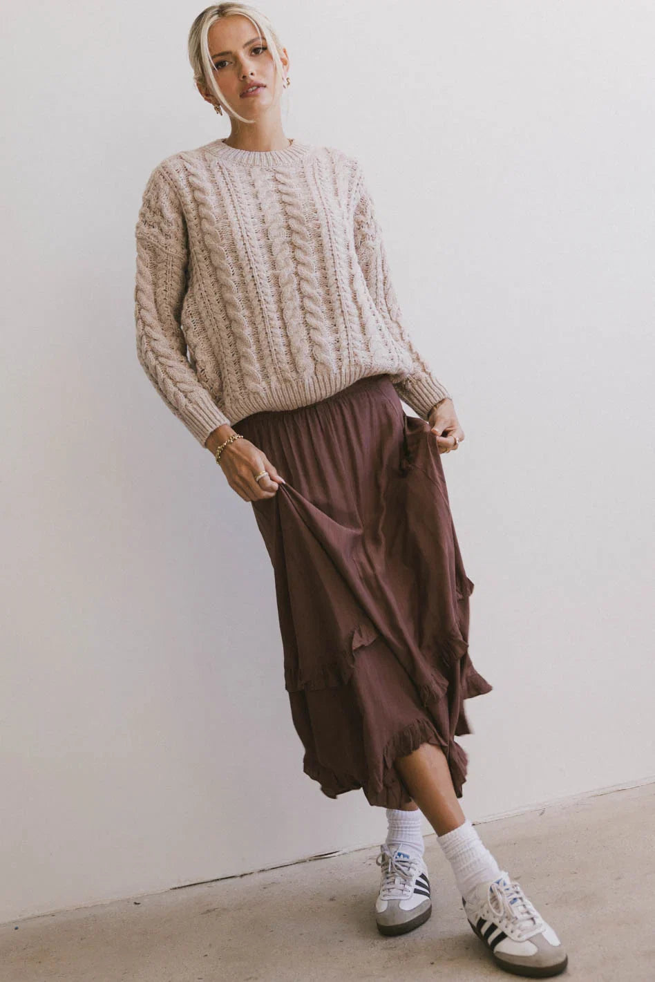 Franky Midi Skirt in Mauve FINAL SALE