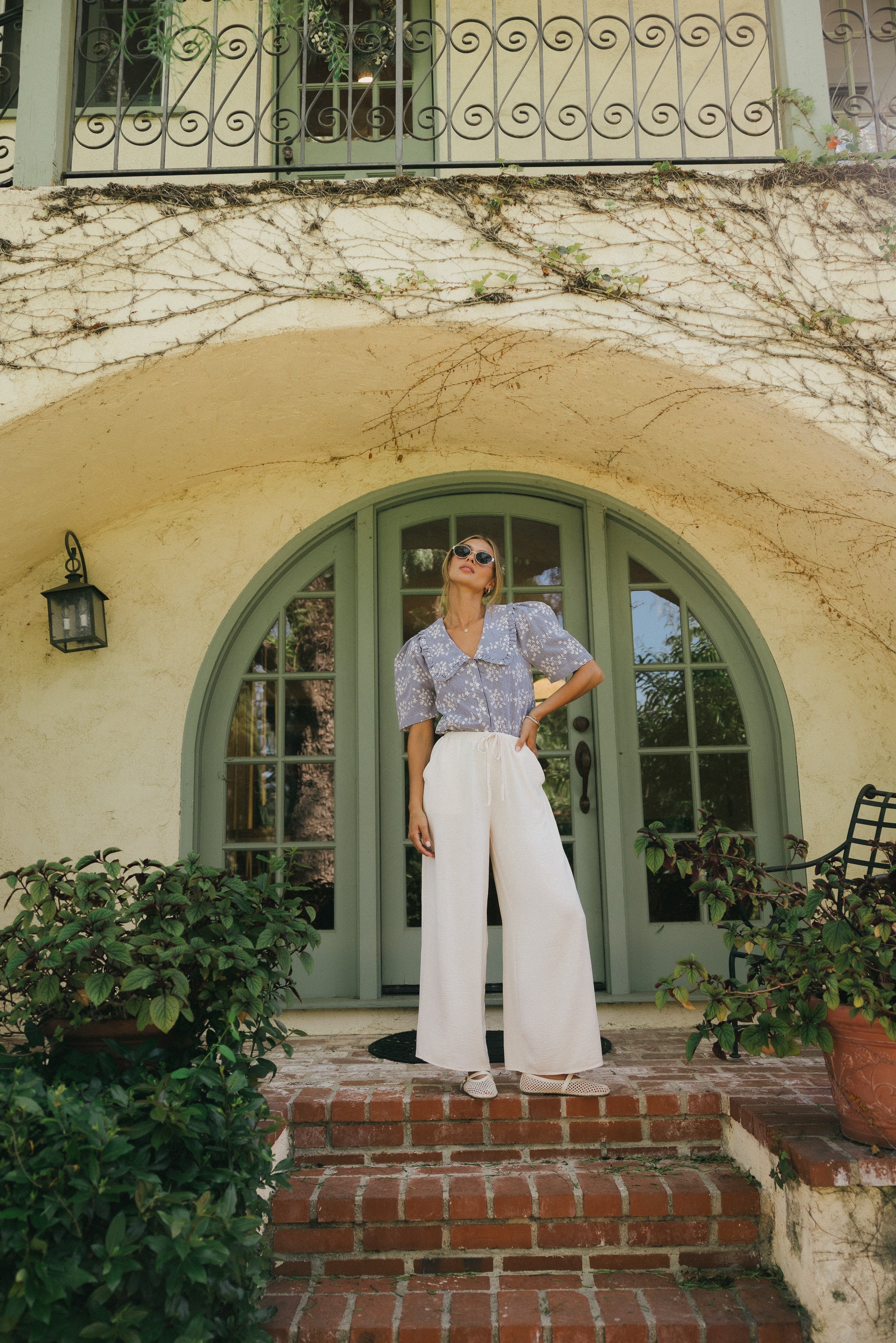 Salma Wide Leg Pants in Oatmeal
