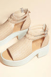 Elizabeth Heeled Sandals in Tan FINAL SALE