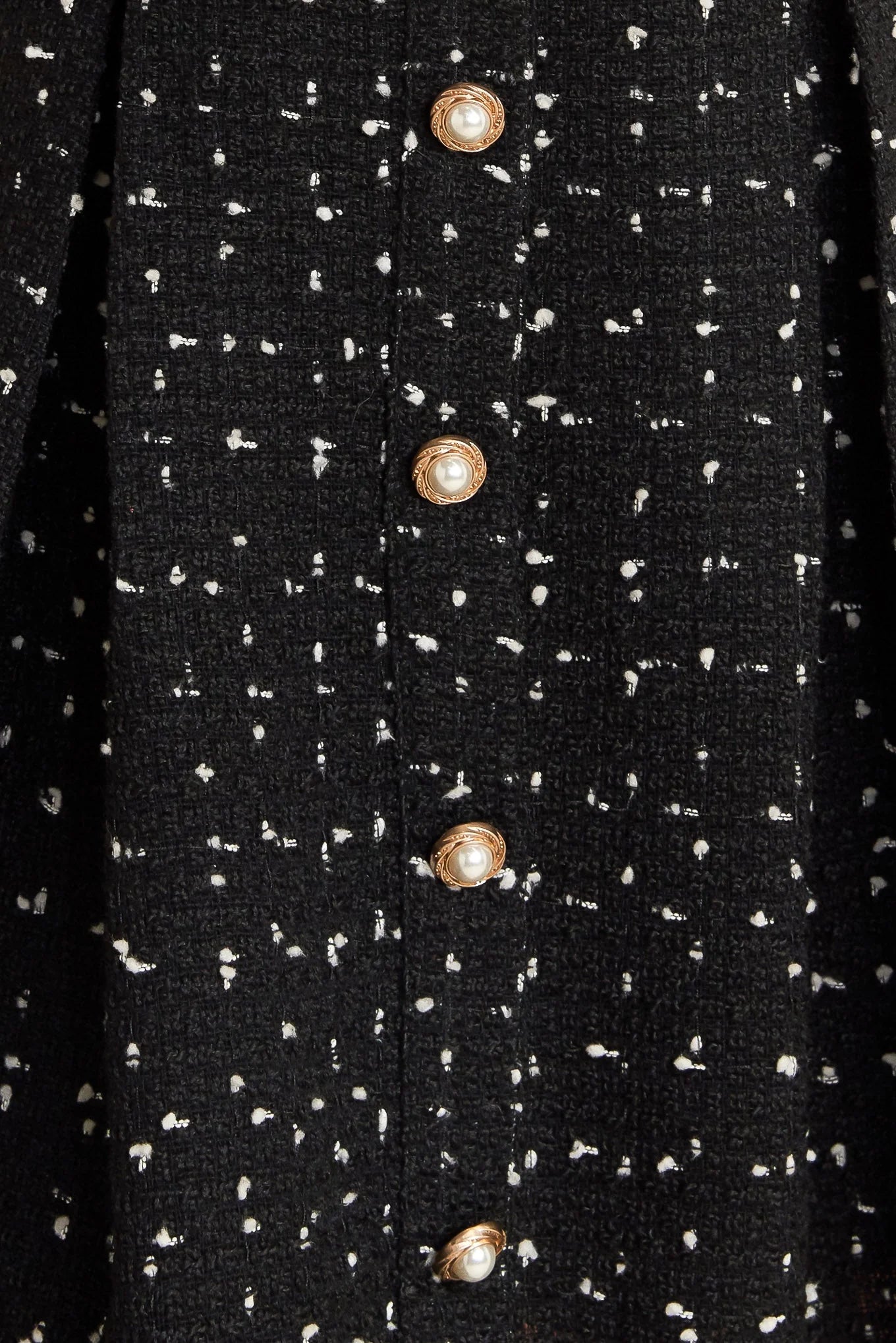 FRENCH CODE BLACK TWEED MINI DRESS