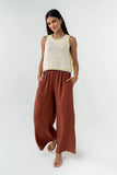 Lee Wide Leg Pants in Brick