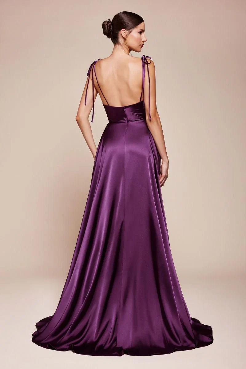 LOTTIE GOWN SATIN A LINE DRESS