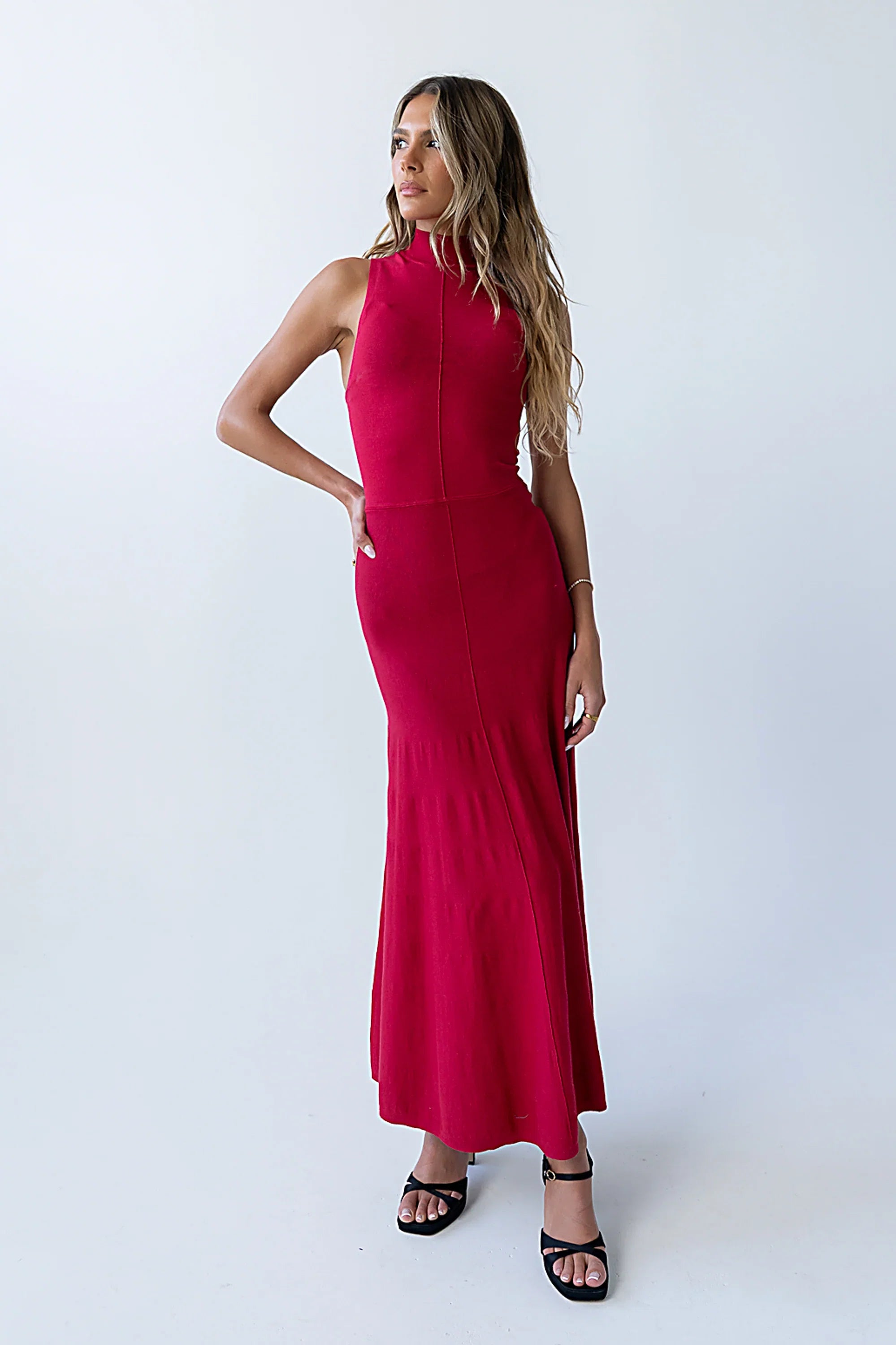 Liz Mock Neck Maxi Dress FINAL SALE