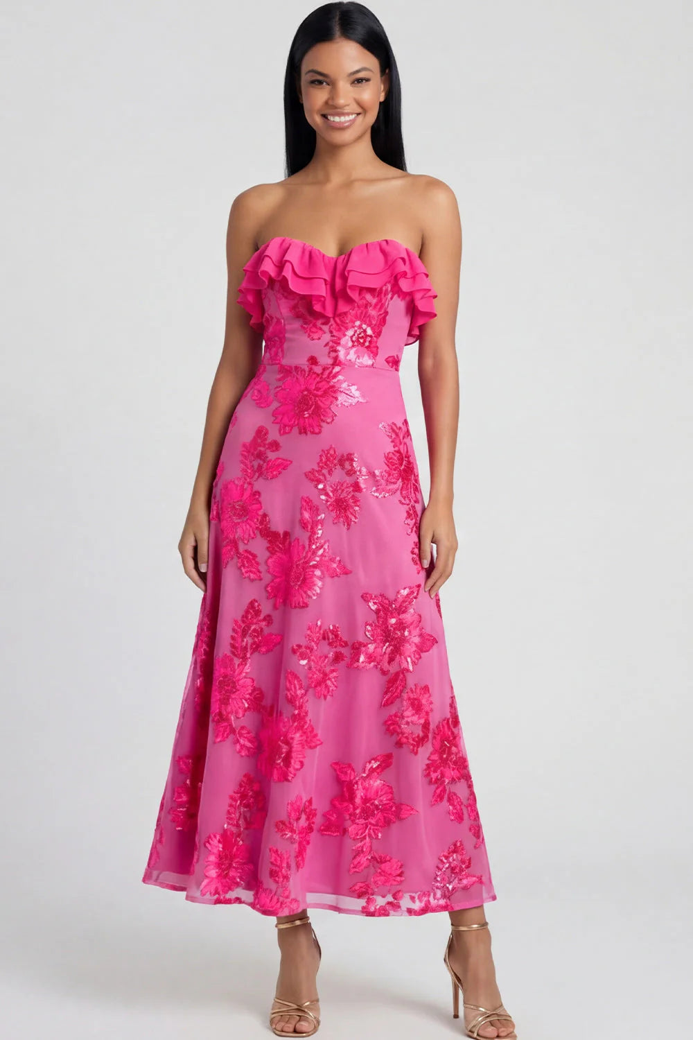 Sweetheart A Line Light Blue Wedding Guest Dress with Appliques