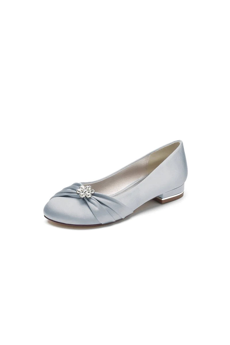 Royal Blue Flats with Rhinestone embellished