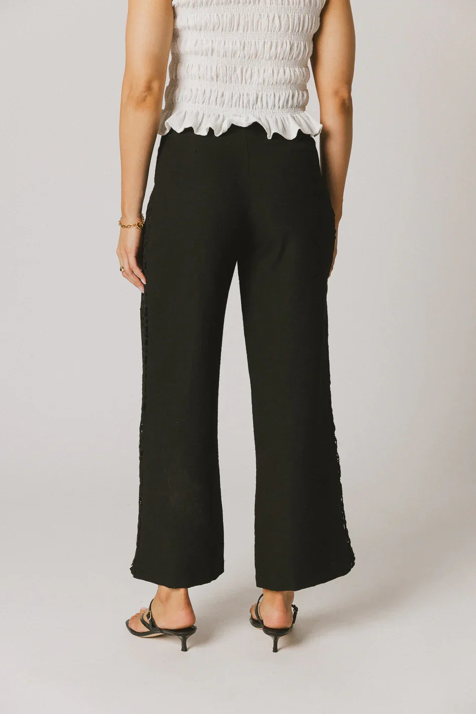 Karie Crochet Pants in Black FINAL SALE