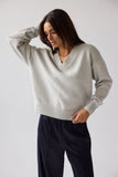 Adella Knit Sweater in Silver FINAL SALE