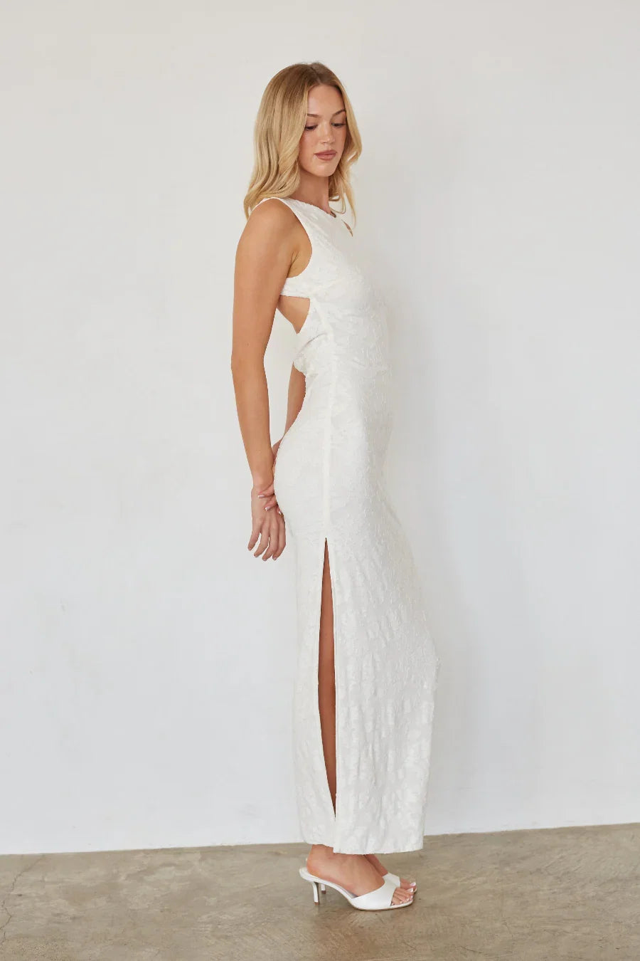 Liana Textured Bodycon Maxi Dress