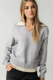 Pattie Collared Sweater in Blue