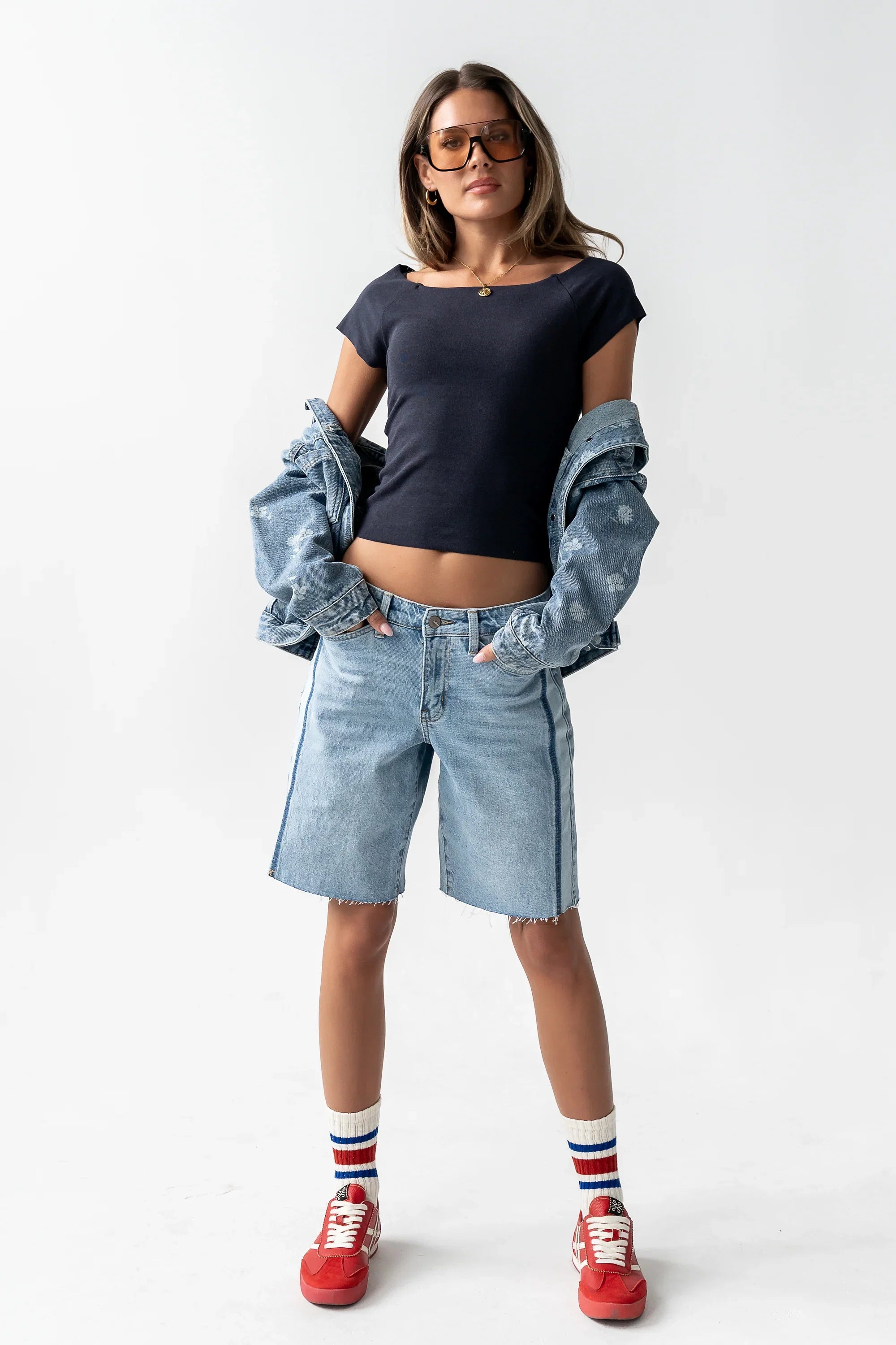 Dylan Two Toned Bermuda Shorts