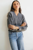 Addie Wrap Cardigan in Charcoal FINAL SALE