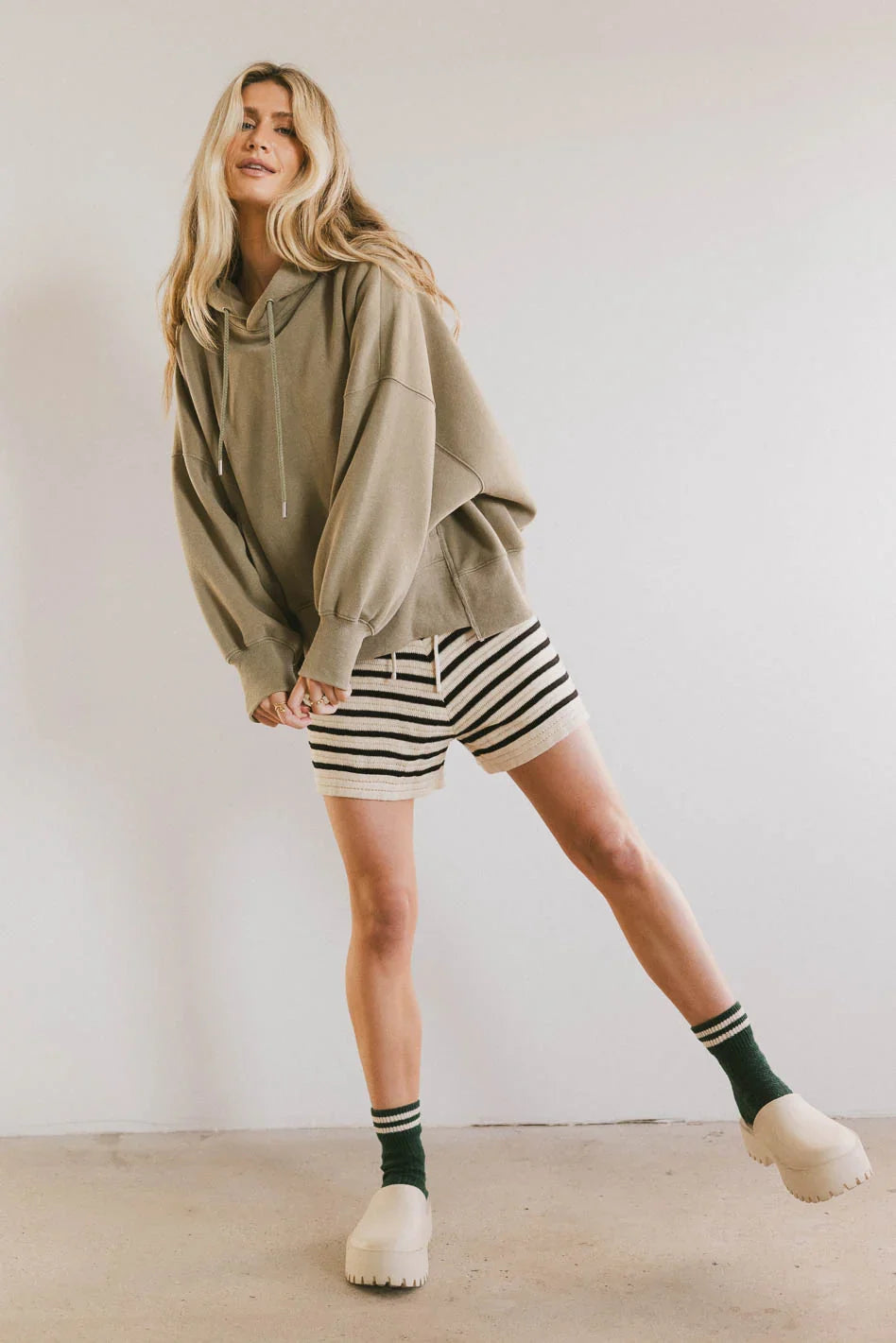 Andie Oversized Hoodie in Sage FINAL SALE