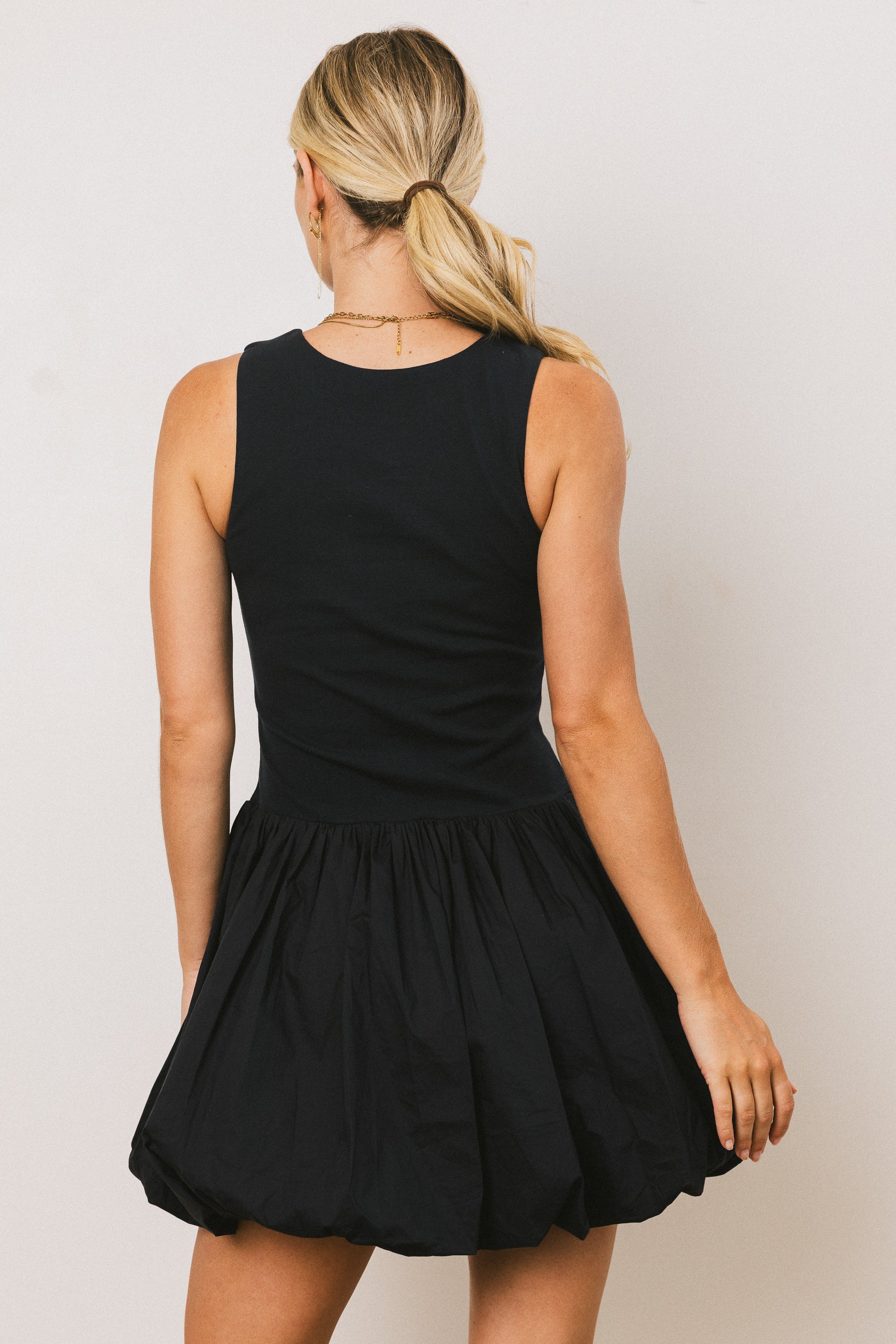 Nila Bubble Mini Dress in Navy FINAL SALE