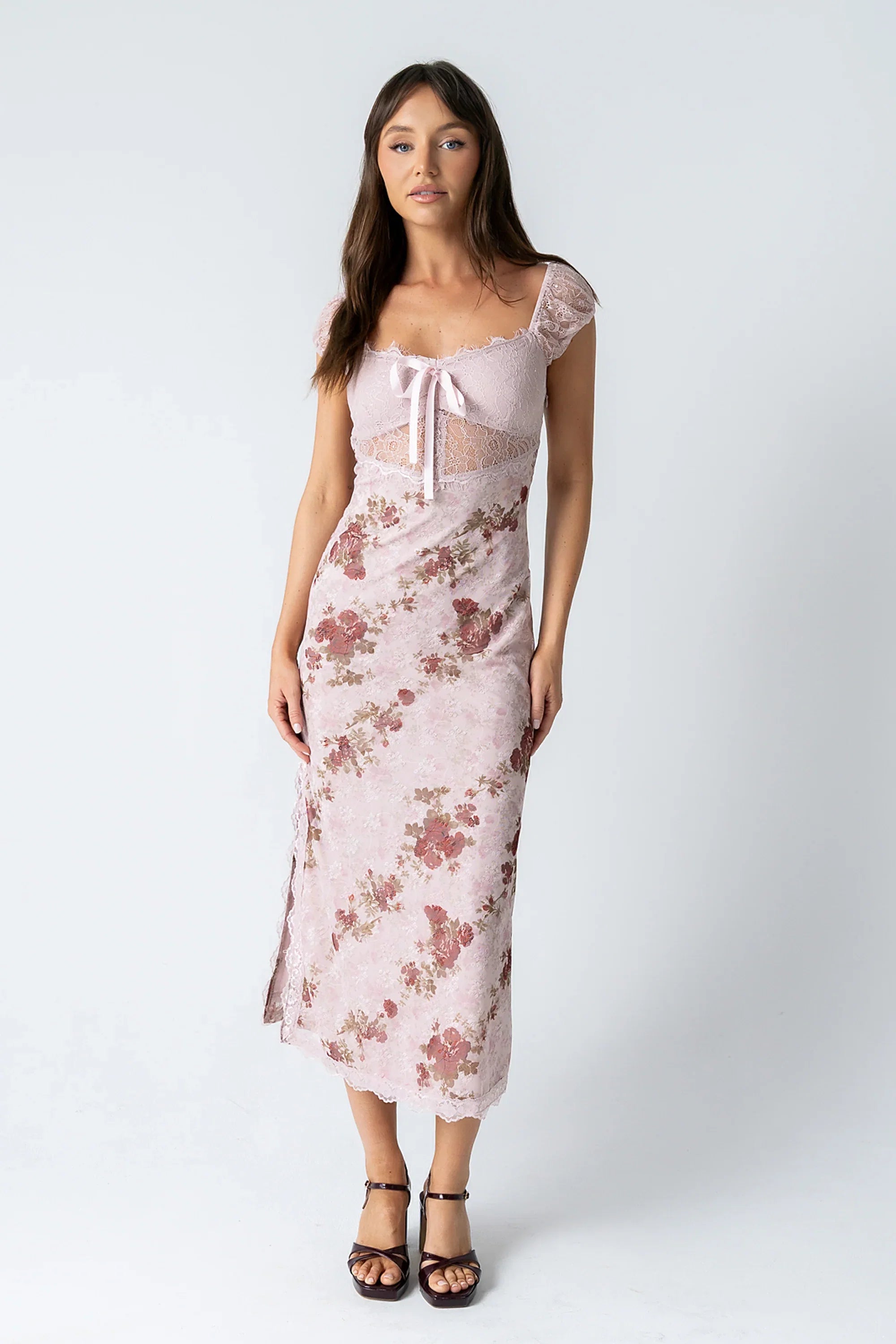 Nancie Floral Mesh Maxi Dress