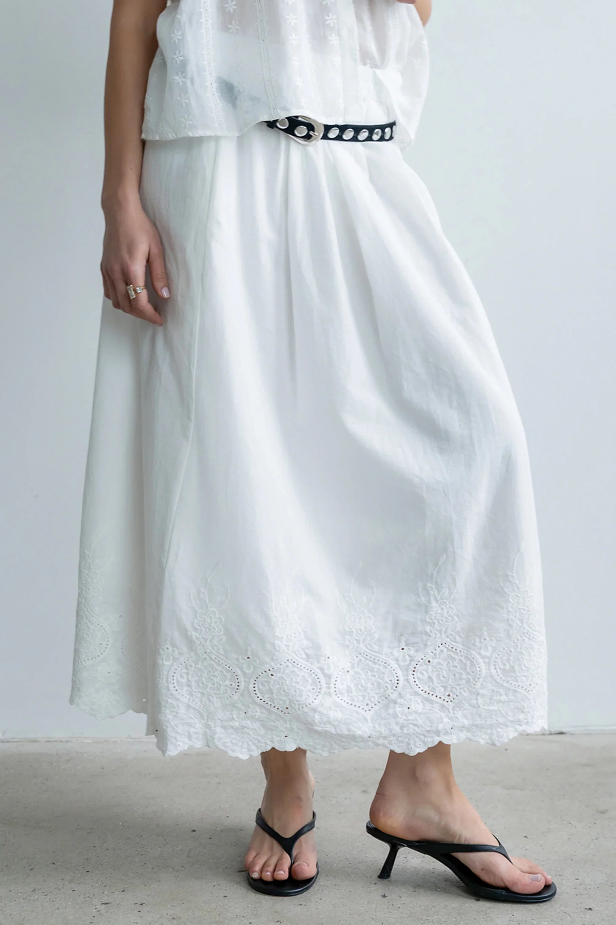 Chloe Embroidered Maxi Skirt