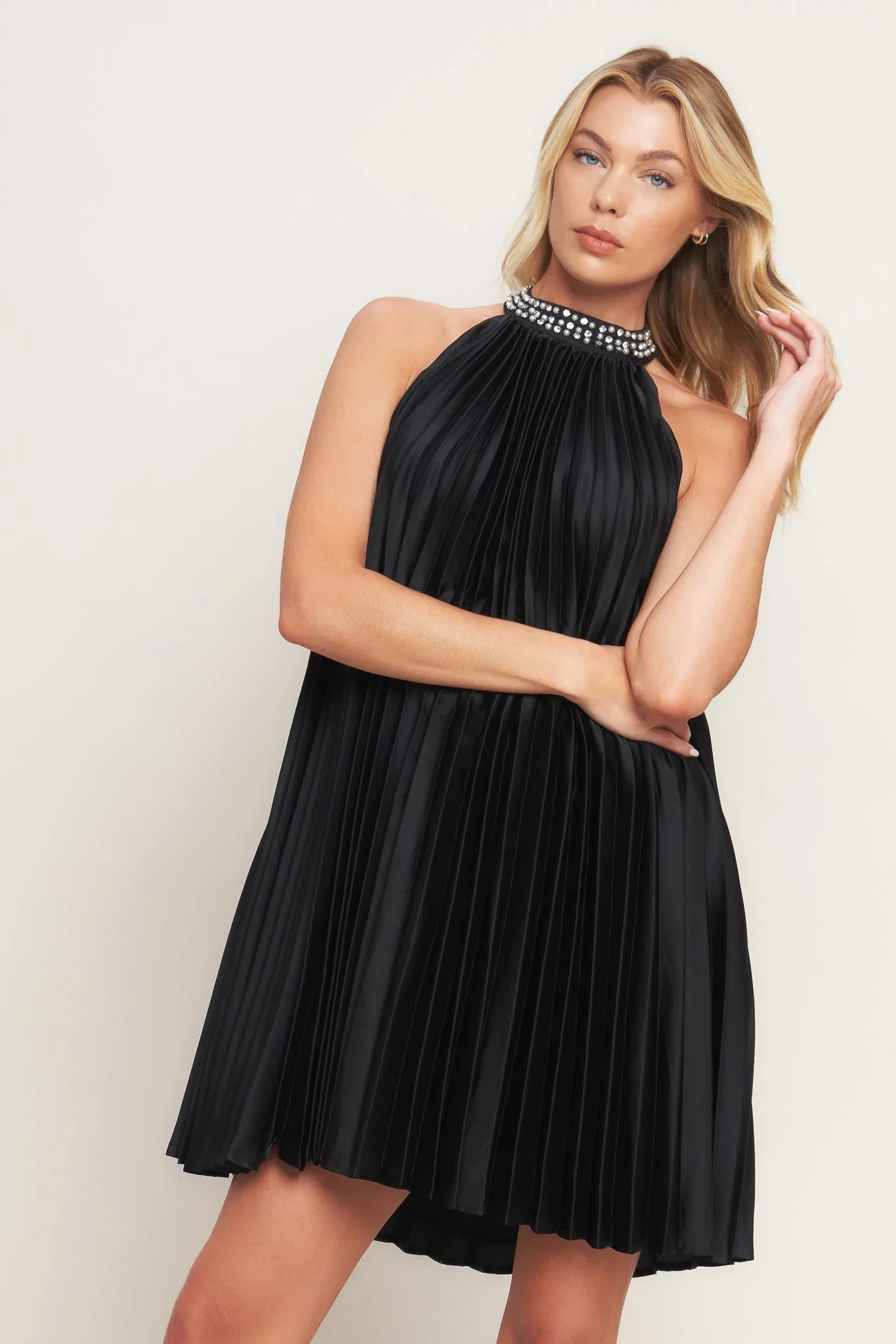 FIESTA FRIDAY PLEATED MINI DRESS