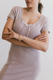 Ariah Ribbon Trim Sweater Dress in Lavender FINAL SALE