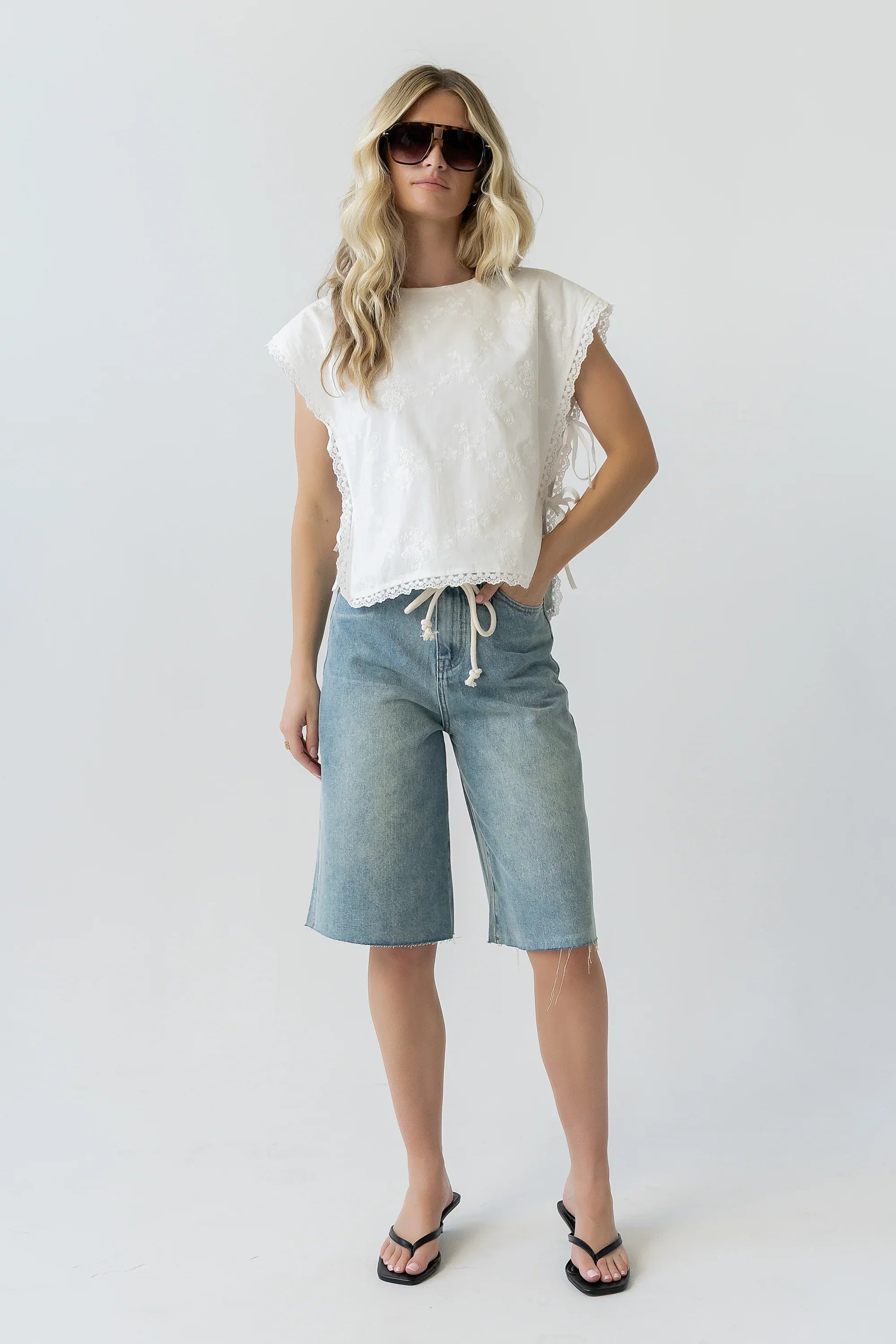 Shawn Denim Bermuda Shorts