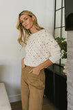 Tessa Pointelle Sweater in Cream FINAL SALE