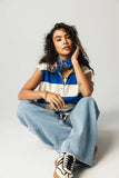 Blake Striped Top in Blue