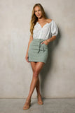 Tate Mini Skirt in Sage FINAL SALE