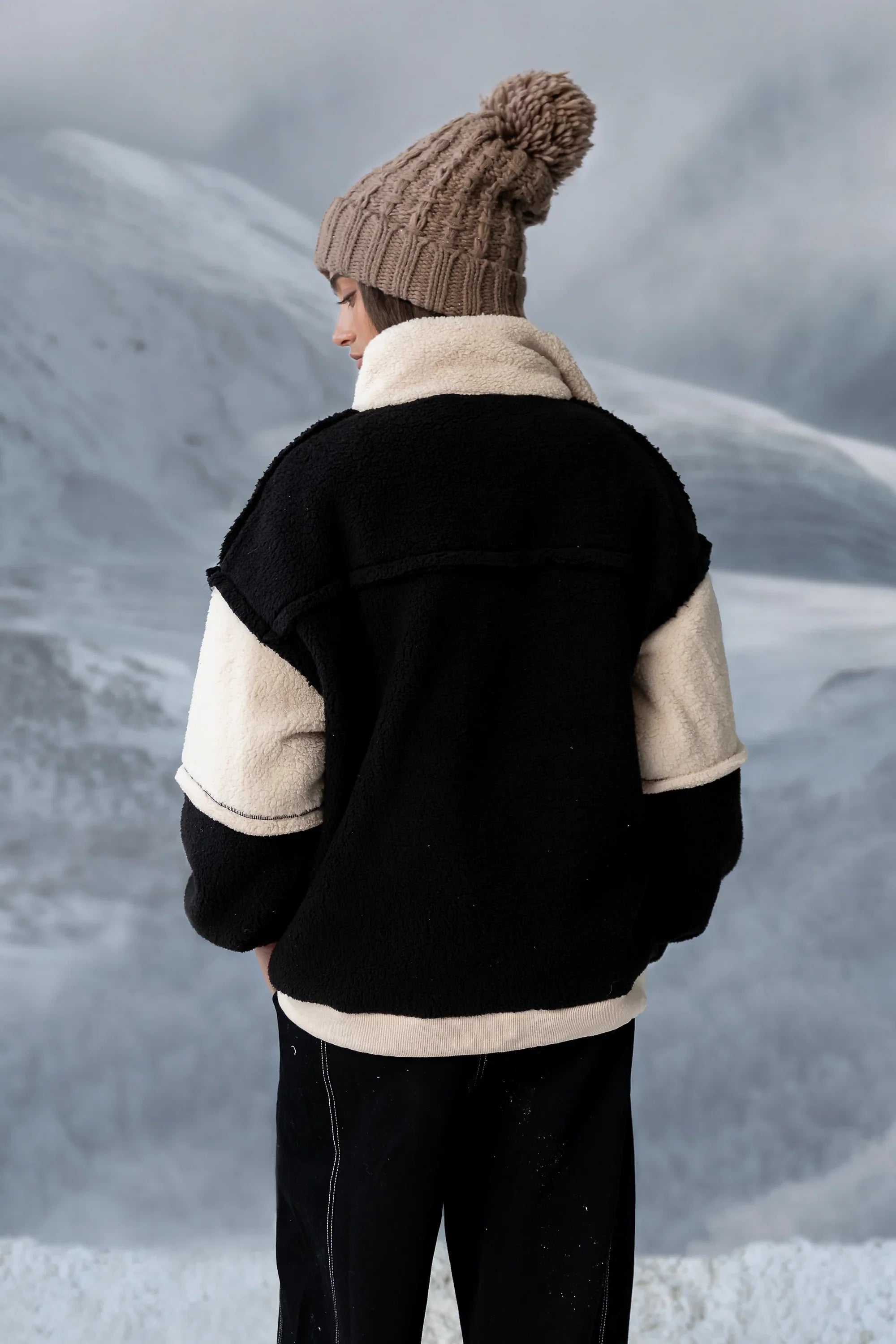 Maria Oversized Sherpa Jacket in Cream FINAL SALE
