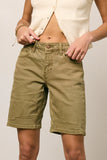 Layla Denim Shorts in Olive
