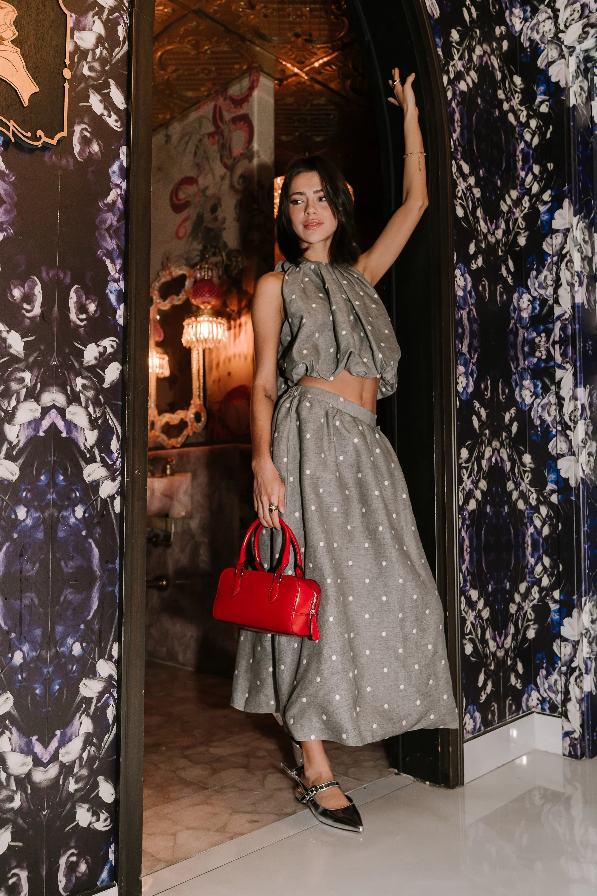 Jozie Polka Dot Midi Skirt FINAL SALE