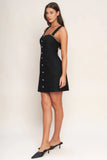 MONACO HOUR BLACK TWEED MINI DRESS