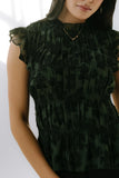 Rodney Smocked Blouse in Green FINAL SALE