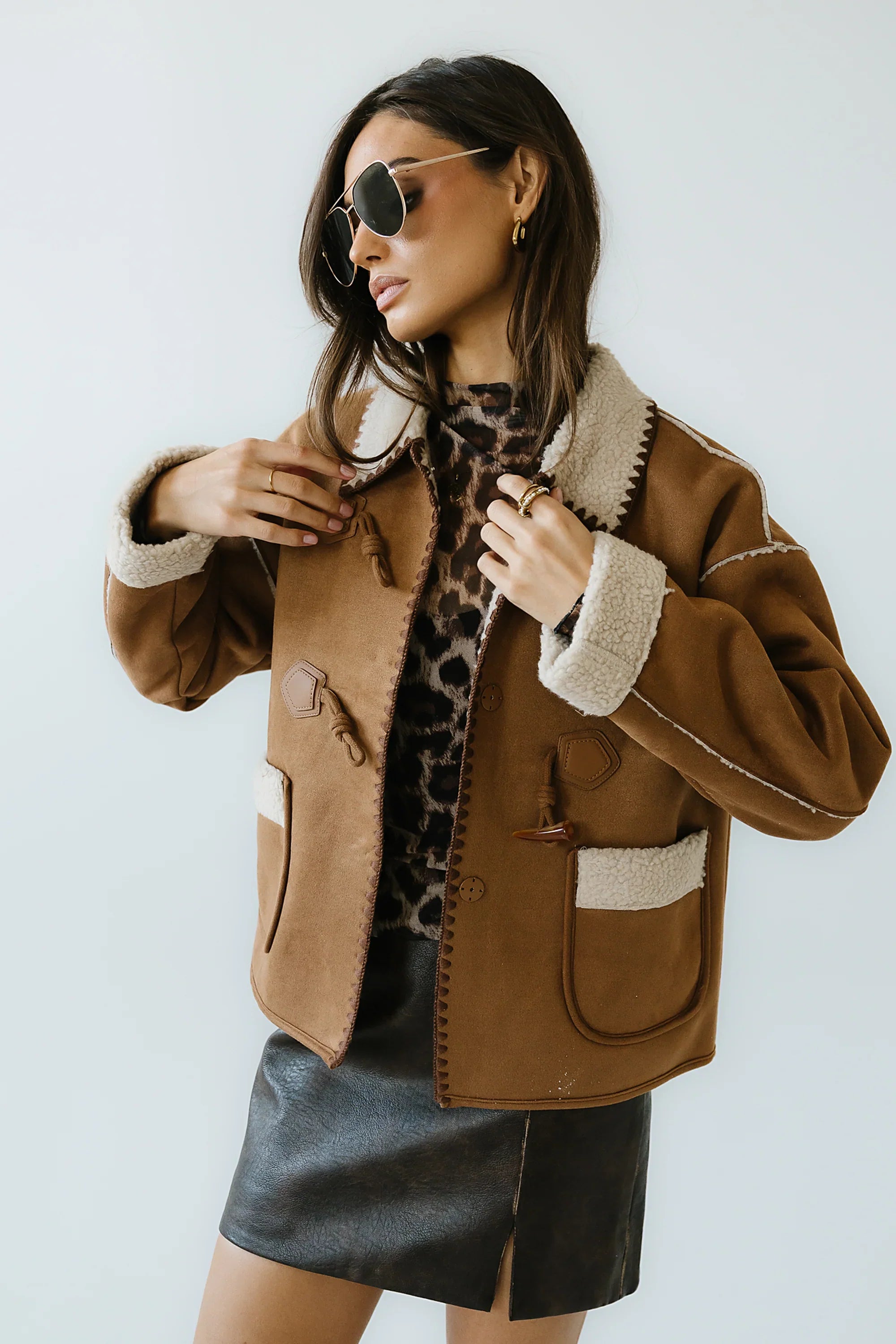 Collins Suede Jacket in Camel FINAL SALE