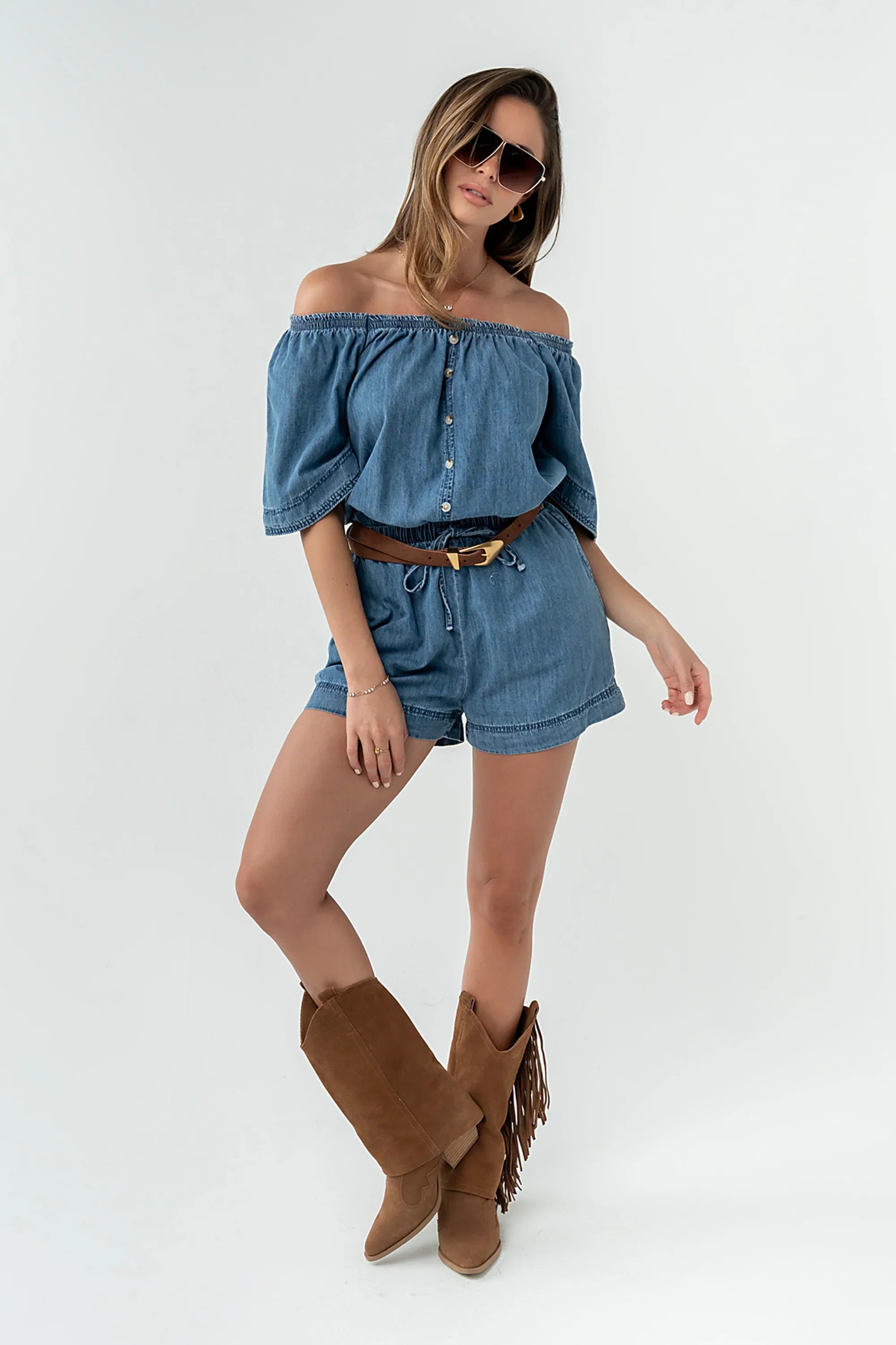 Deston Fringe Boots in Tan