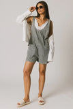 Scottie Denim Overalls in Striped Denim FINAL SALE